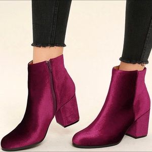 Steve Madden Velvet Booties